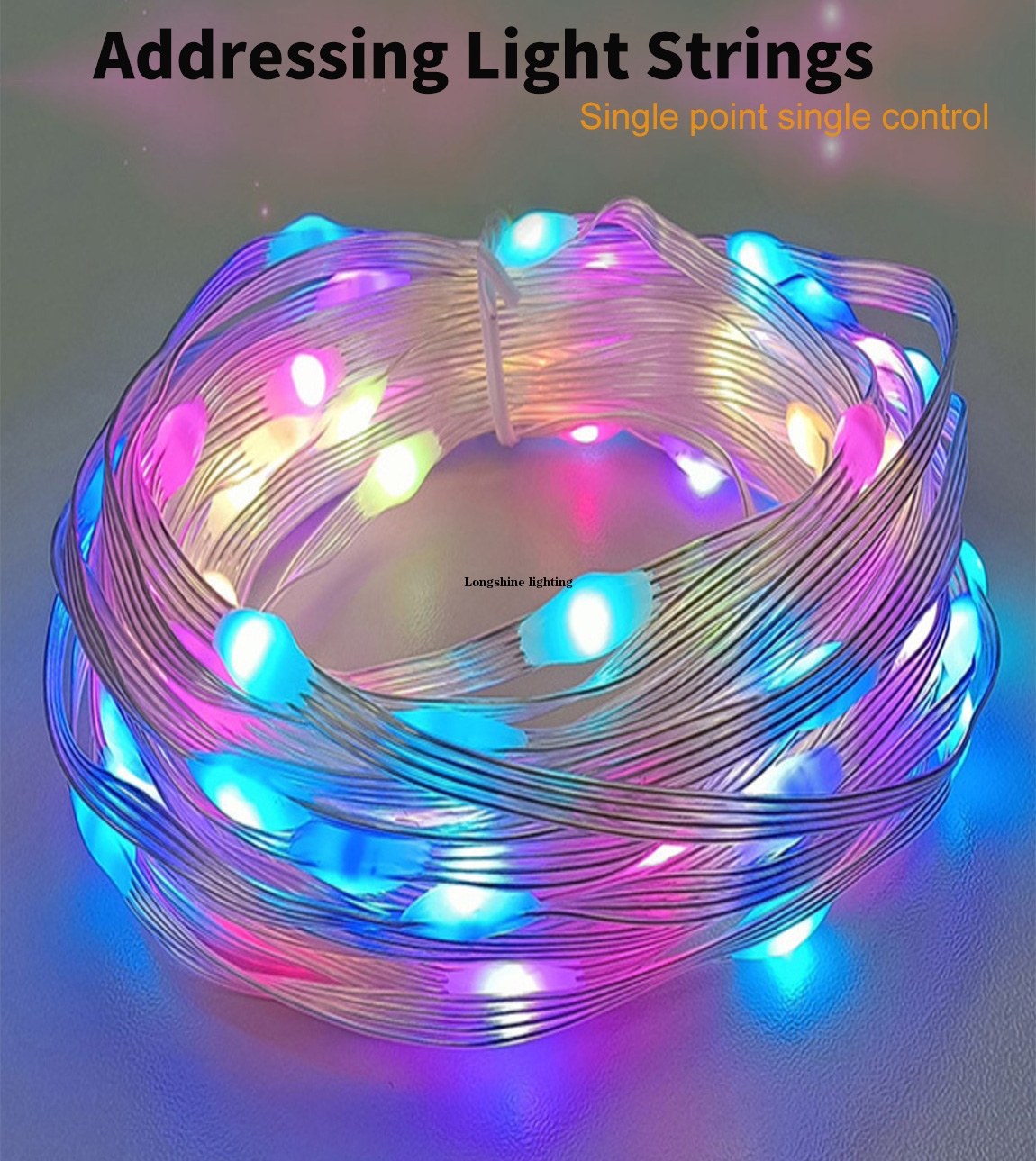 RGB copper wire string light smart USB mobile phone app ever-changing string light music rhythm leather line light
