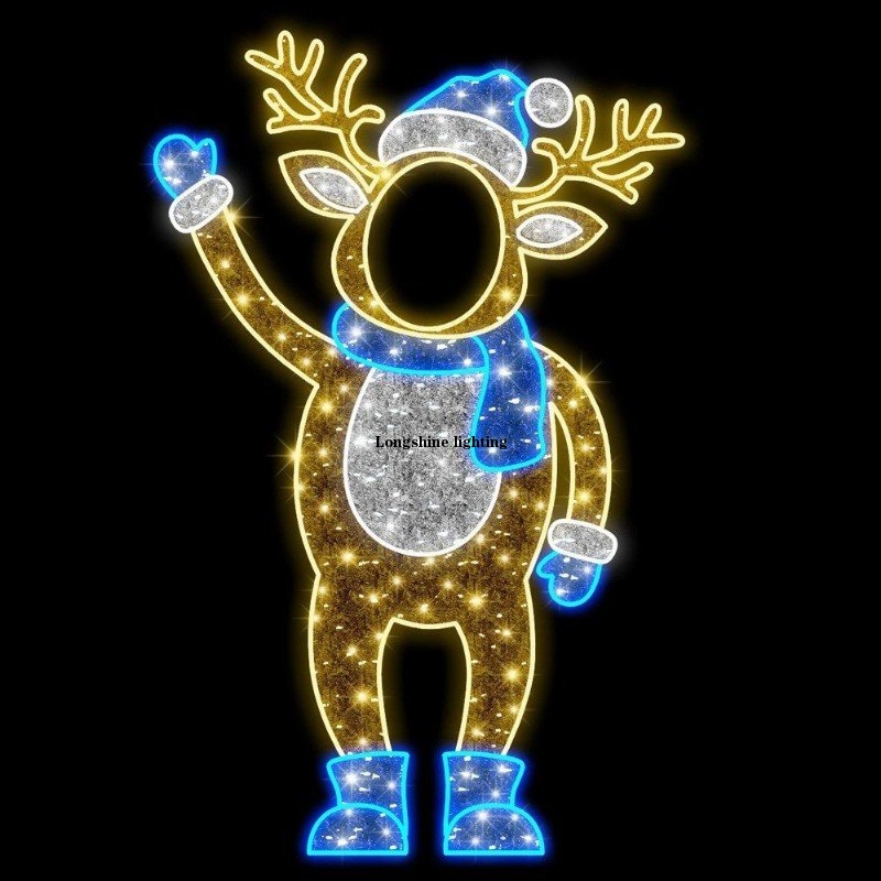 PVC Outdoor light  garland led light motif christmas selfie decoration led motif light frame