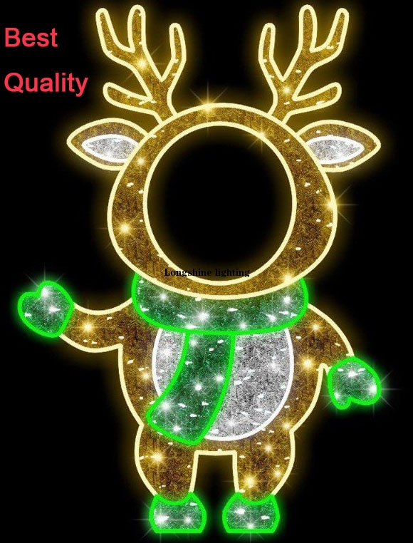 outdoor christmas decoration led light reindeer for sale 2D motif lights