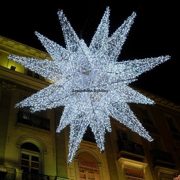 Decorative 3d stars starburst led standing merry Christmas motif string lights