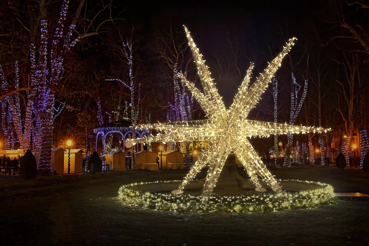 Luces de navidad outdoor led lighting decoration giant christmas star