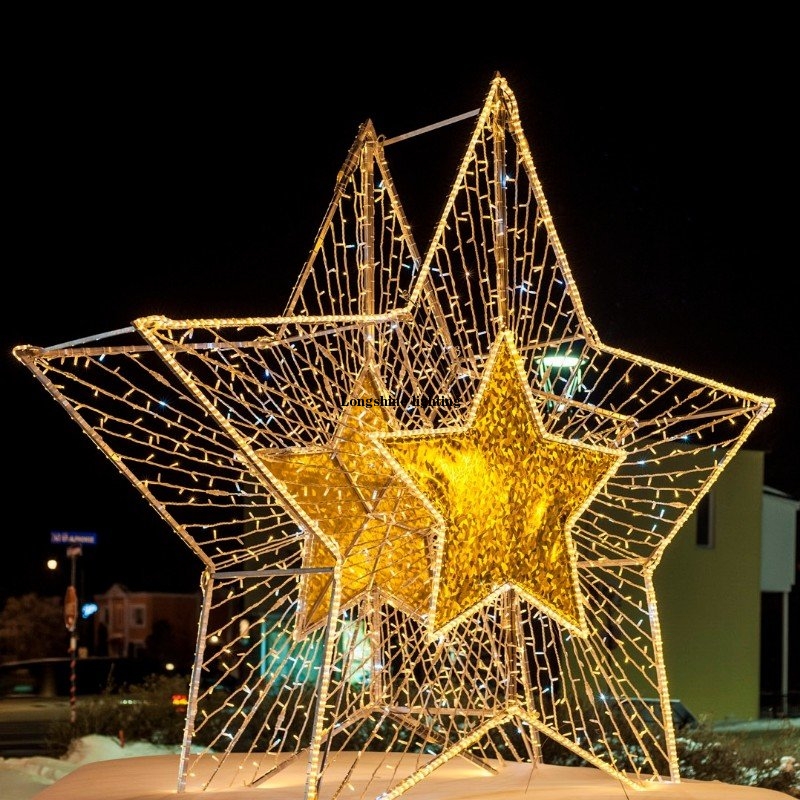 Customized fantastic led motif decoration Christmas arch light up star