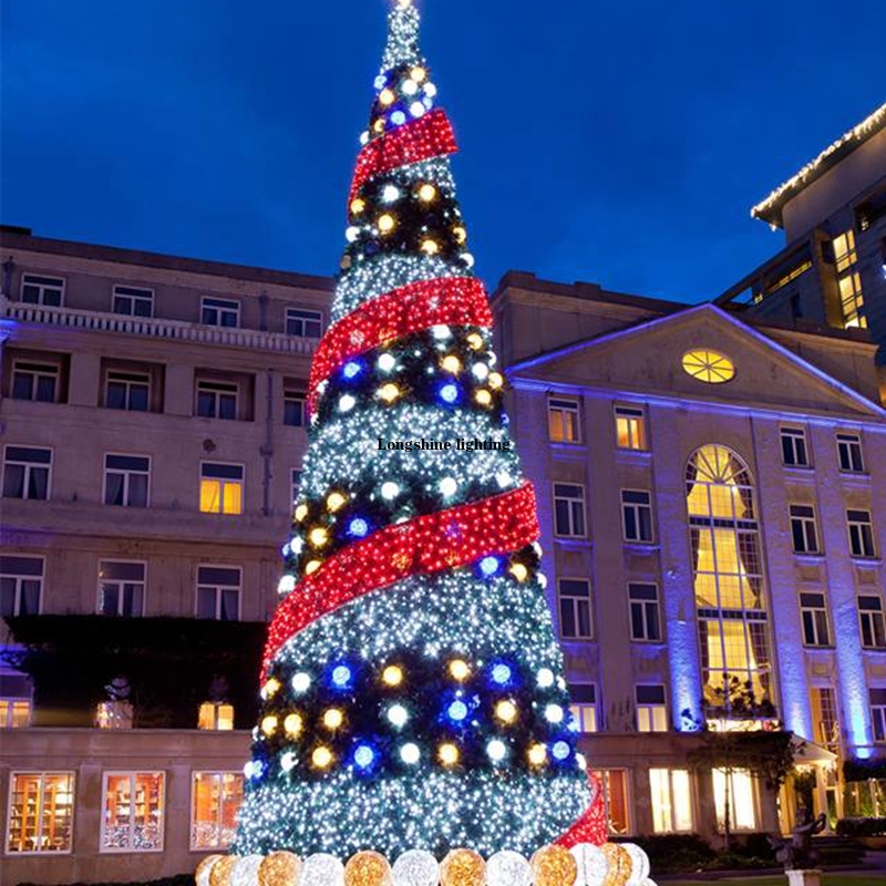 Led illuminated decorating led spiral christmas tree
