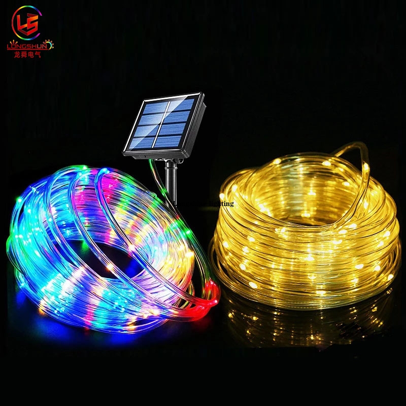 32M 300 LEDs Solar Powered Rope Tube String Lights Outdoor Waterproof Fairy Lights Garden Garland For Christmas Yard Decoration